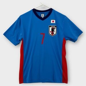 JFA Japan Soccer Jersey Mens Small Blue Red #7 Football Athletic Team Gaku